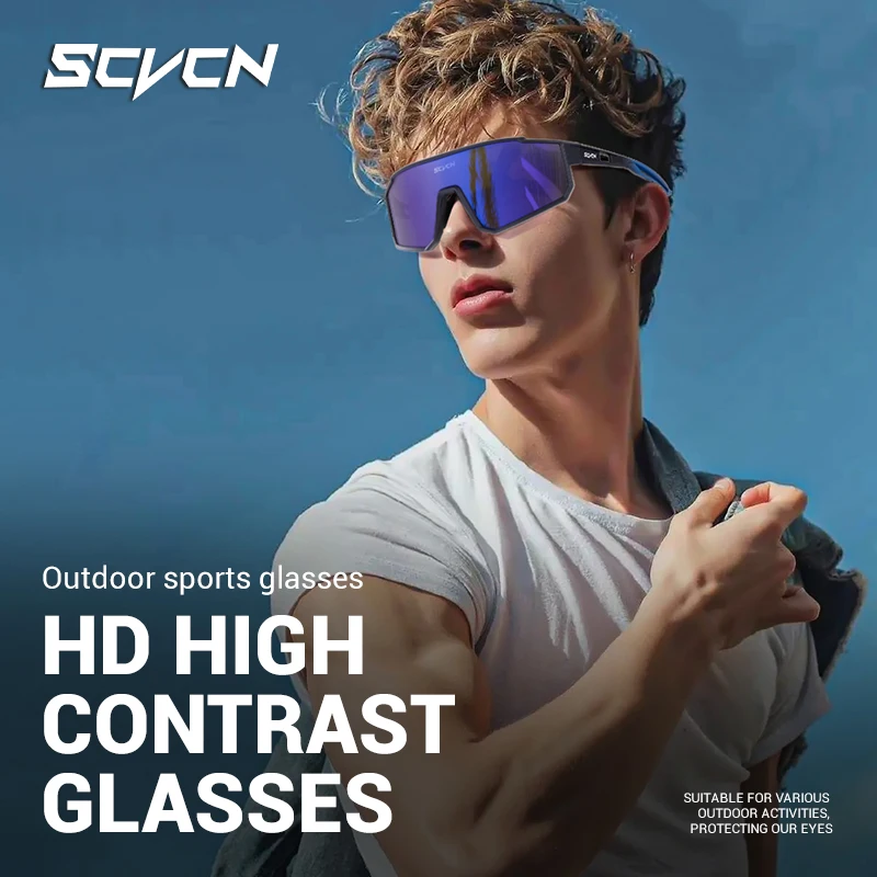 SCVCN MTB bicicleta de carretera ciclismo gafas de sol protección UV400 gafas para deportes al aire libre hombres mujeres al aire libre senderismo pesca gafas de sol
