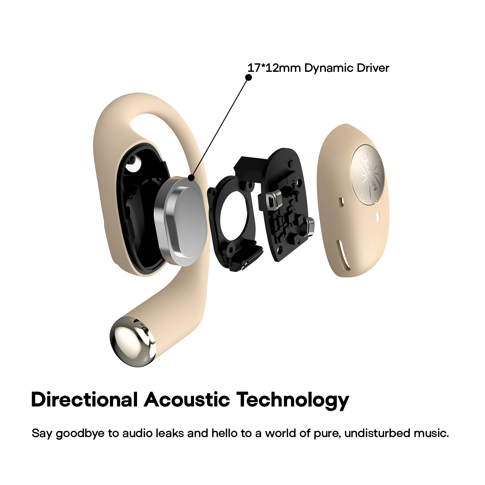 Kiwi Ears Spark Sport OWS Stereo Bluetooth-oortelefoon met ruisonderdrukking, sporgericht ontwerp en efficiënte batterijduur