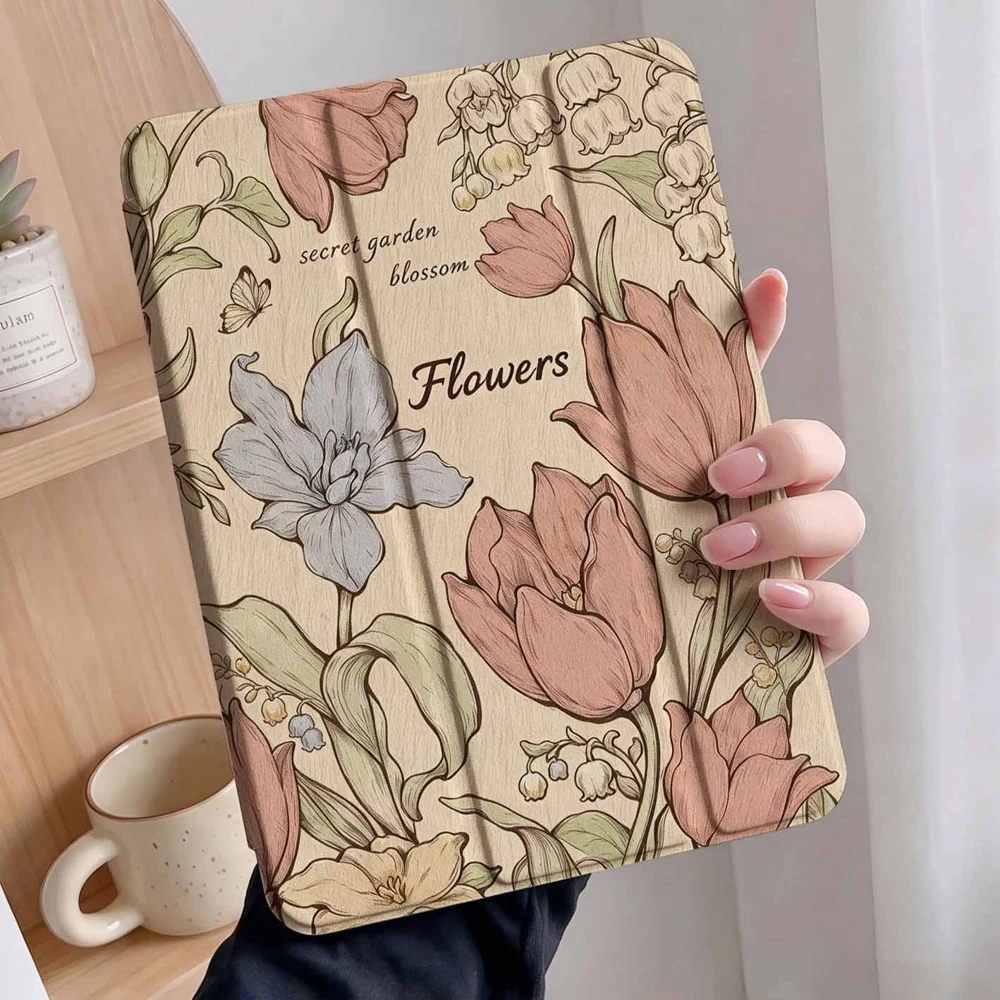 Vintage Celestial Tarot Card For Samsung Galaxy Tab A8 A9 A11 S6 S7 S8 S9 S10 S11 FE Plus Lite With Pen Slot Tablet Case