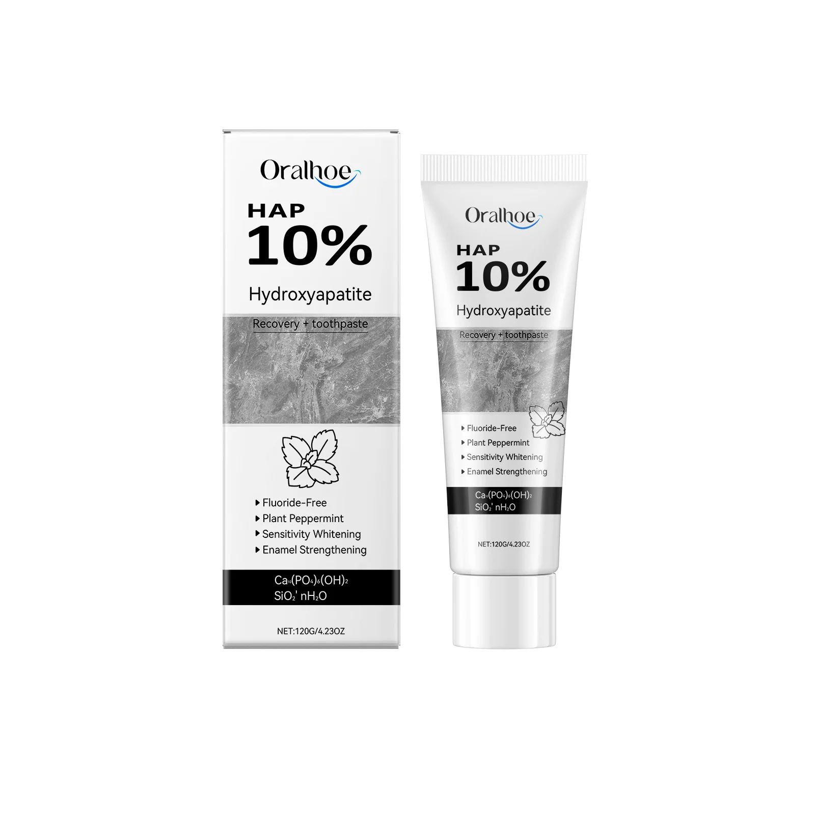 Oralhoe Whitening Teeth Hydroxyapatite Toothpaste Enamel Repair Remove Stains Plaque Keeping Teeth Clean Fresh Breath Toothpaste