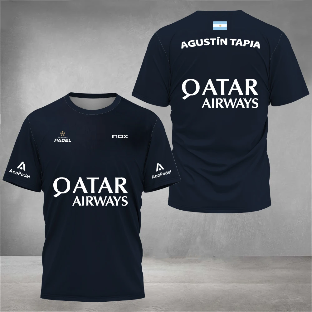 

Cool Padel Breathable Short Sleeve Fitness Series Summer Quick Dry Short Sleeve Street Men's Top New Padel Sports T-Shirt