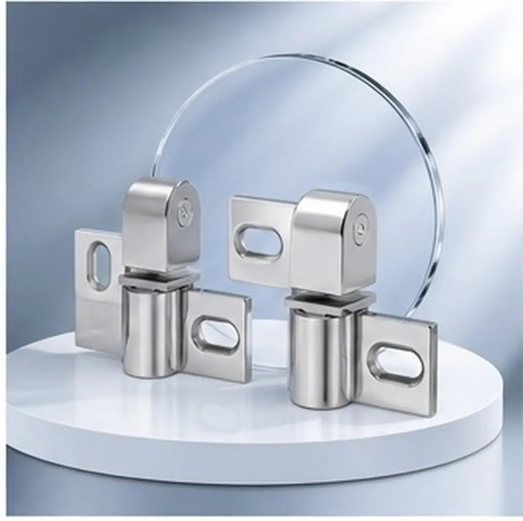 2Pcs Shower Door Hinges Stainless Steel Frameless Glass Pivot Hinge Bathroom Hardware Replacement Parts Smooth Finish Splash