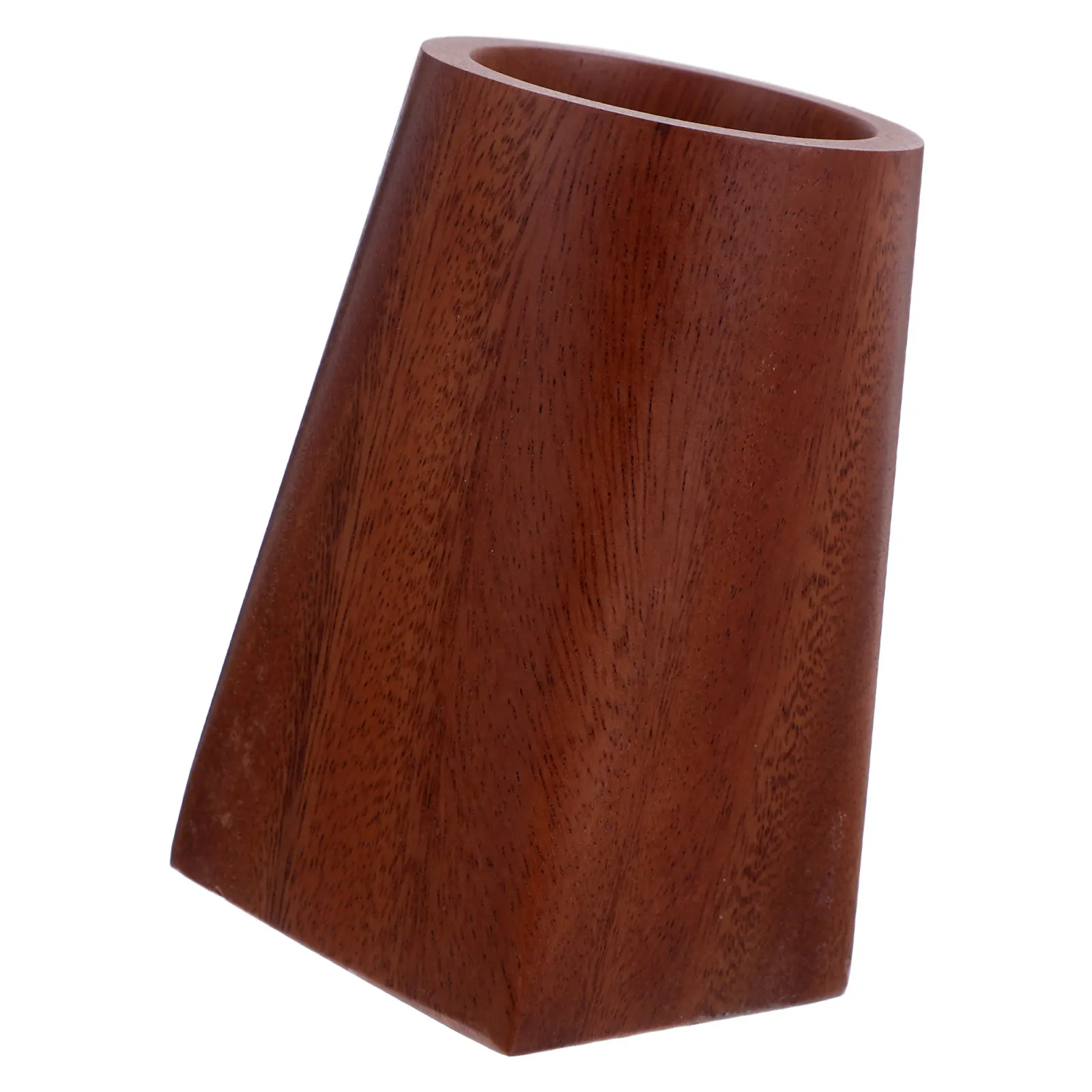 Solid Walnut Wood Pen Holder Desktop Pencil Cup Desk Makeup Organizer Compact Natural Wood Storage for Professionals Teachers