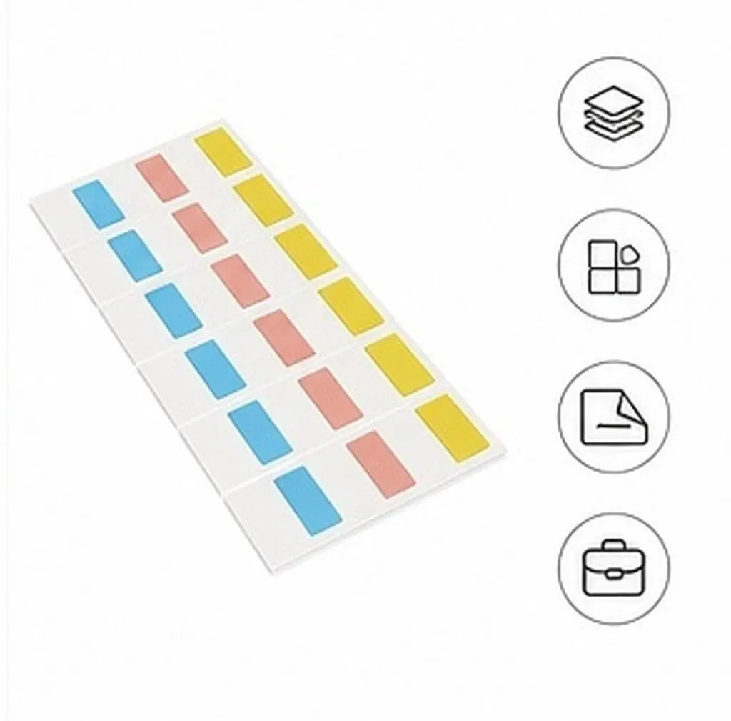 240PCS Index Stickers Sticky Memo Notes Self-Adhesive Tear-Off Notepads for Office Home School Book Use
