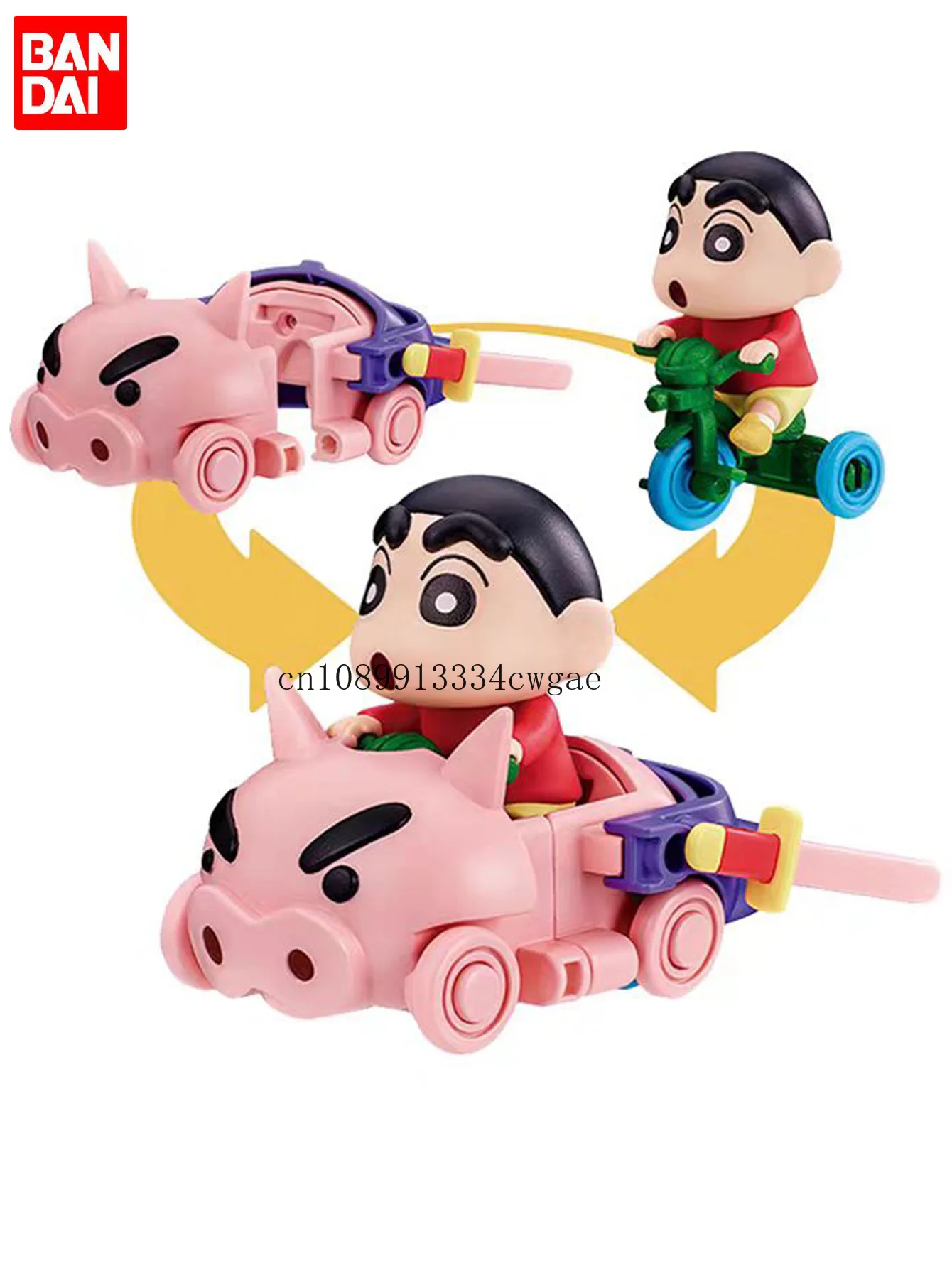 BANDAI Crayon Shin-chan Nowara Shinnosuke noхара Himawari noхара Shiro трехколесные комбинированные фигурки модель детские игрушки подарки