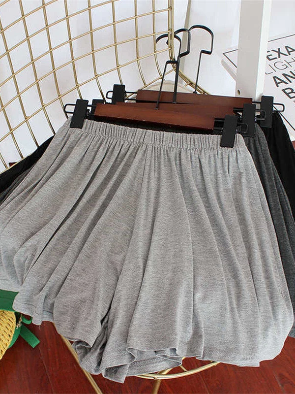 

Summer Soft Cool Drapey Shorts High Waist Loose Wide Leg Casual Pants Women's plus Size High Waist Elastic Waistband Shorts