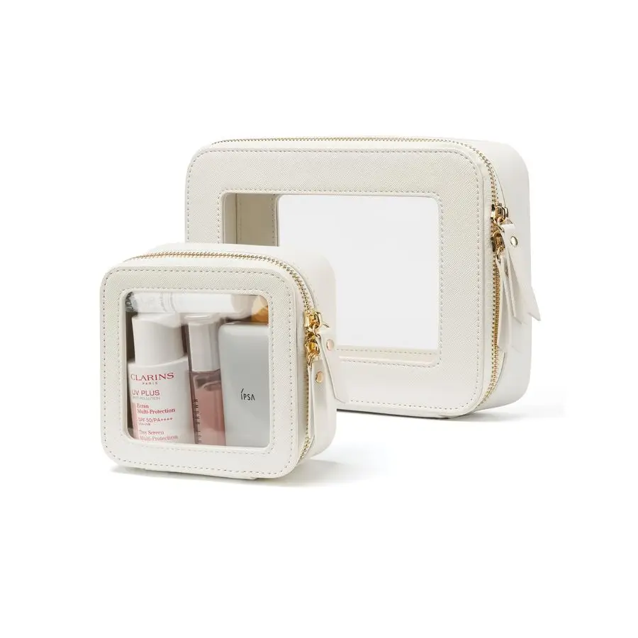 

Прозрачная косметичка для путешествий, портативный органайзер для макияжа с молнией, компактная дорожная сумка для автомобиля