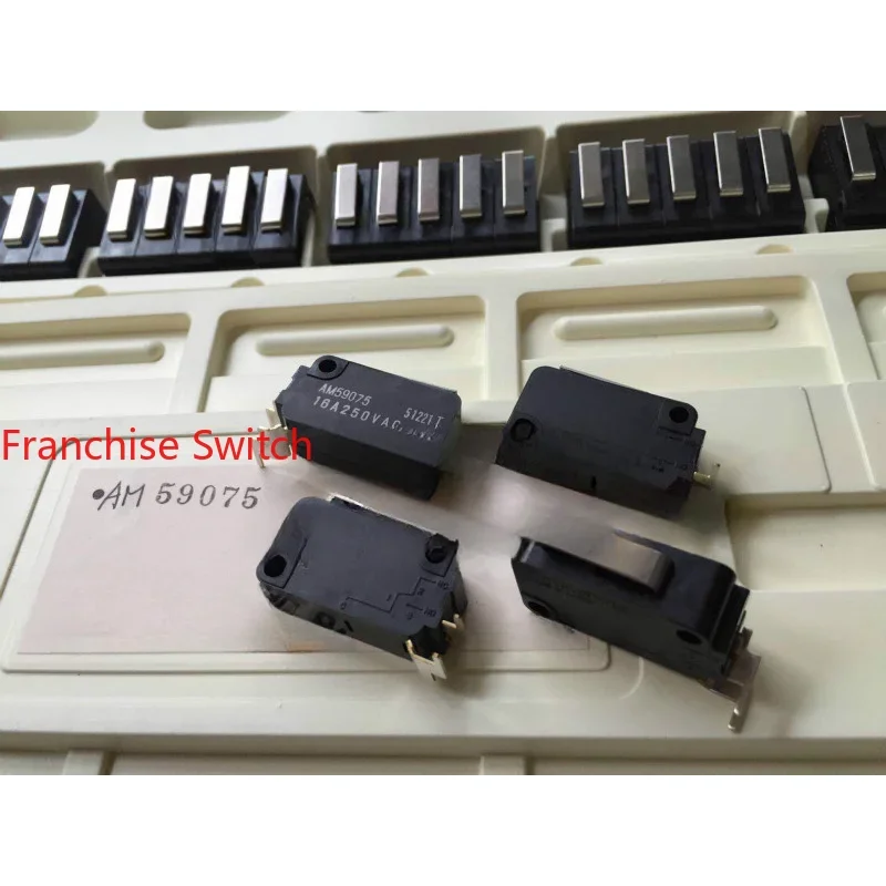 

10PCS AM59075 Imported High-current Microswitch 16A250V Normally Open Handle With 17MM Insert Board 2 Feet.