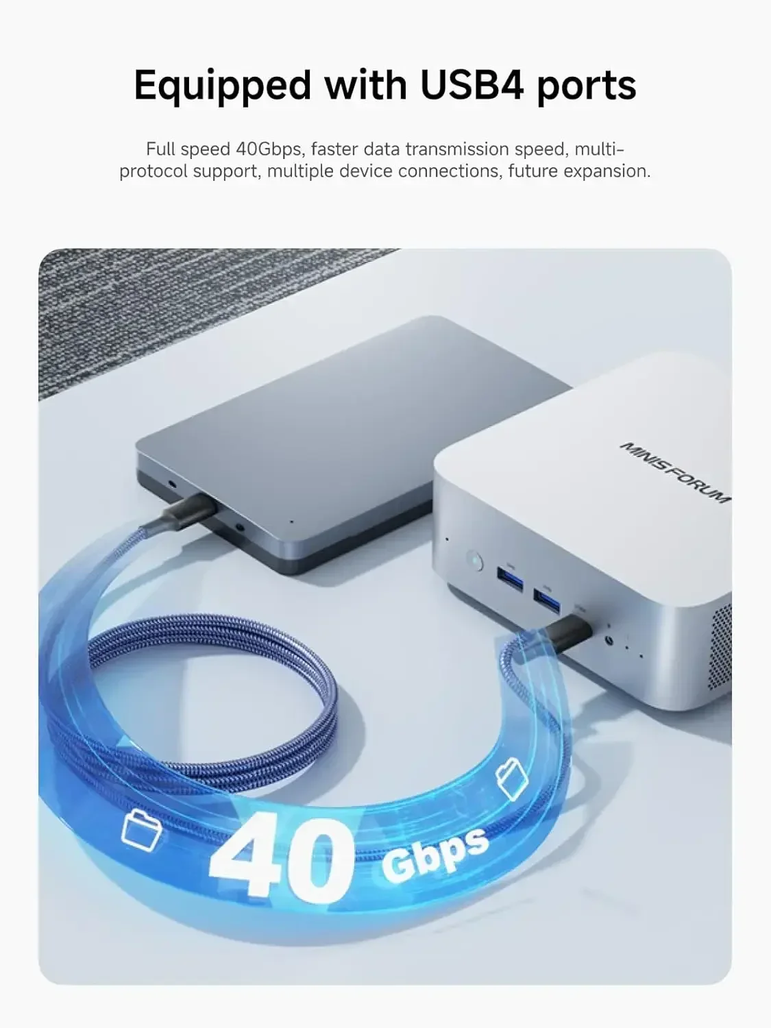 MINISFORUM AI X1 Ryzen 7 255 / Al 9 HX 370 Mini PC DDR5 5600MHz Windows 11 Pro Oculink WiFi7 BT5.4 مكبرات صوت مزدوجة كمبيوتر ألعاب