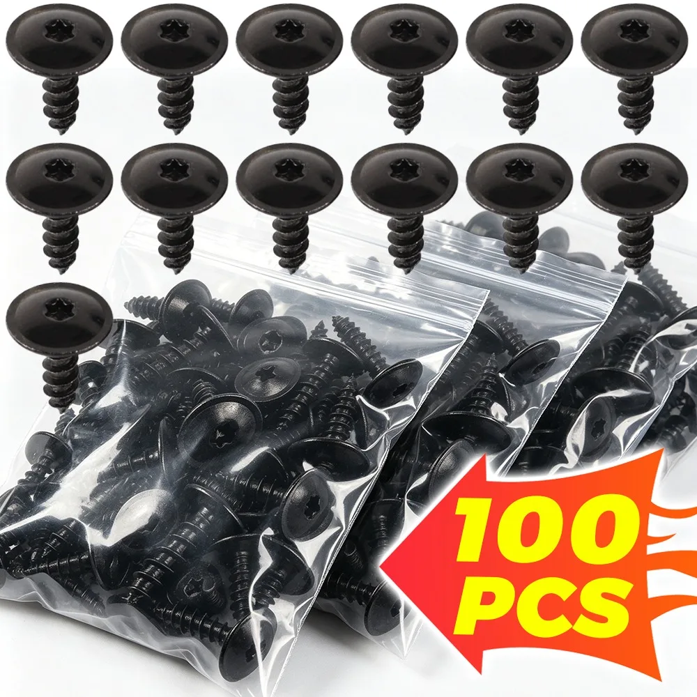 M5x16 T20 Torx Head Screw Metal Fastener Self Tapping Screws Car Fender Liner Bumper Shield Retainer Bolt for VW Audi Auto Part