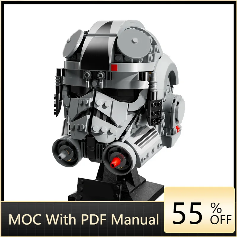 

730 шт. MOC Star Battle Driver шлем модель строительные блоки кирпичи креативная сборка DIY дисплей игрушки для детей и взрослых рождественские подарки