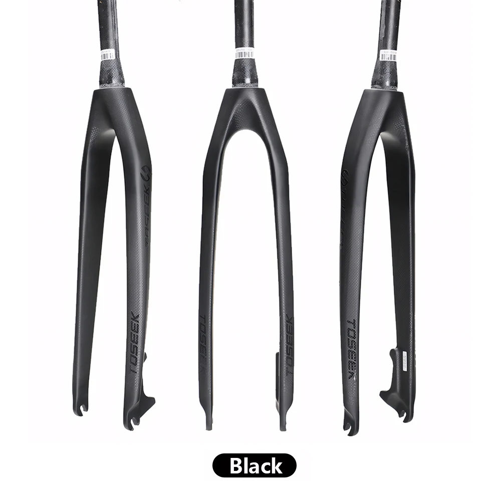 TOSEEK 26 27.5 29 Carbon Fiber Bicycle Fork,Tapered Tube Disc Brake Front Fork for Bicycle,MTB Rigid Fork,Mountain Bike Fork