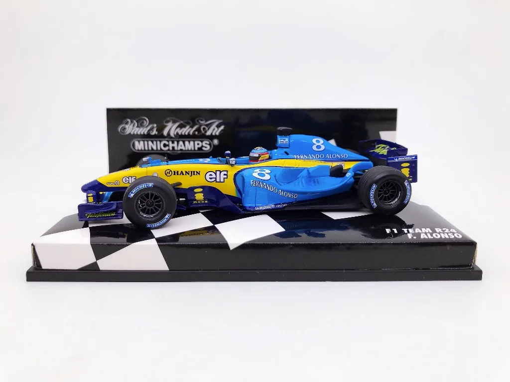 Minichamps 1:43 F1 R24 2004 Fernando Alonso Simulation Limited Edition Resin Metal Static Car Model Toy Gift