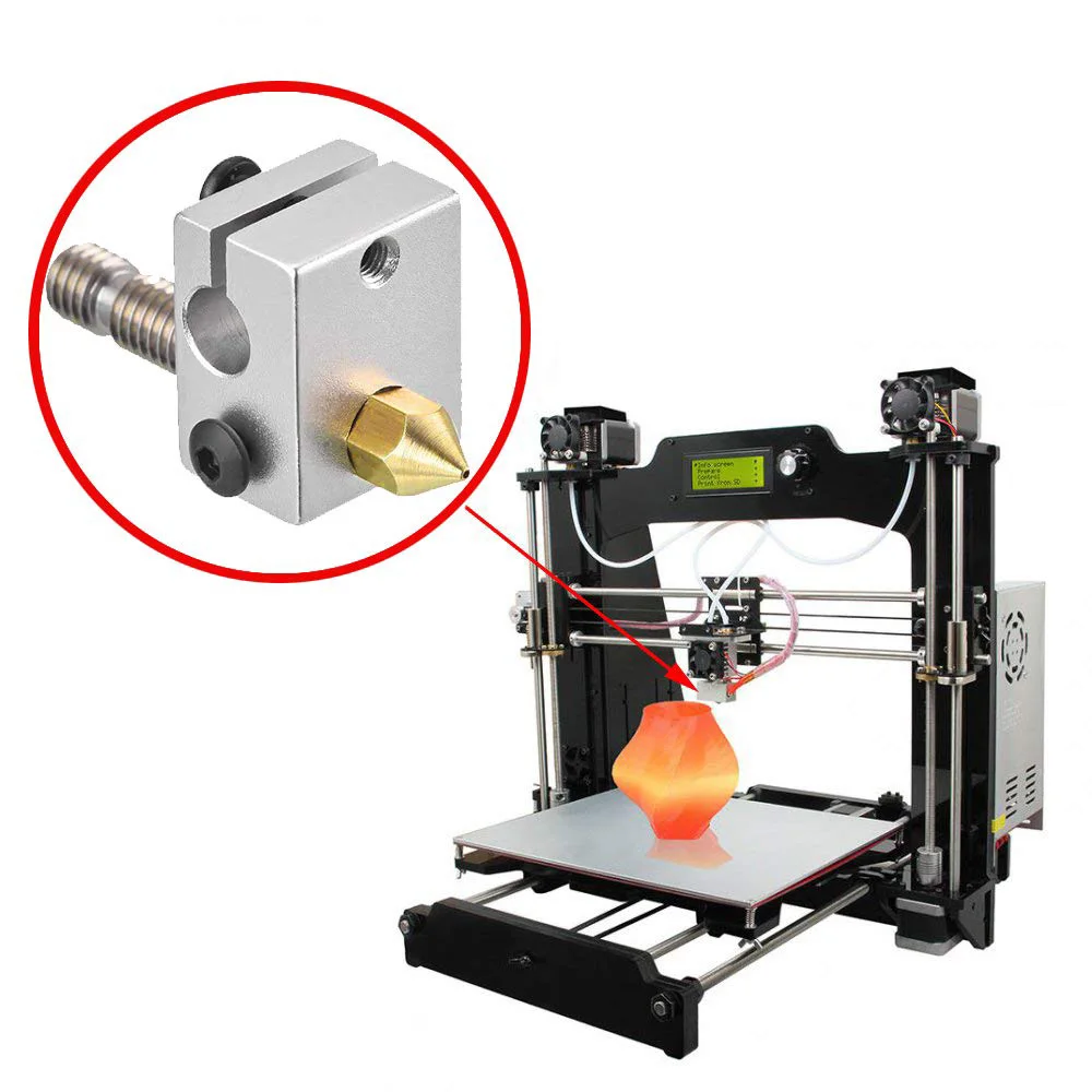 24pcs Brass Nozzle Set 3d Printer Mk8 3D Printer Nozzle Set Ender 3 CR10 CR10s 0.2mm 0.3mm 0.4mm 0.5mm 0.6mm 0.8mm 1mm