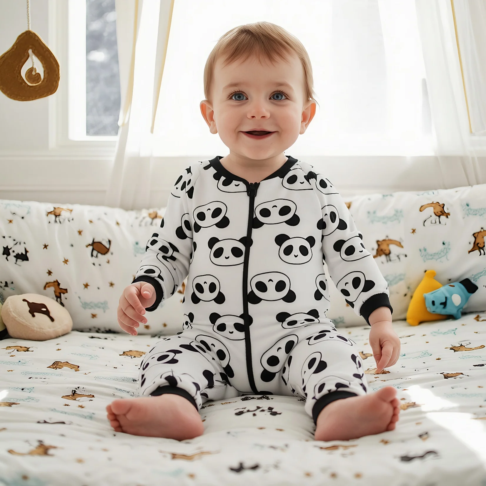 

Warm Winter Baby Rompers Long Sleeve Infants Little Kids Jumpsuits Clothing Zipper