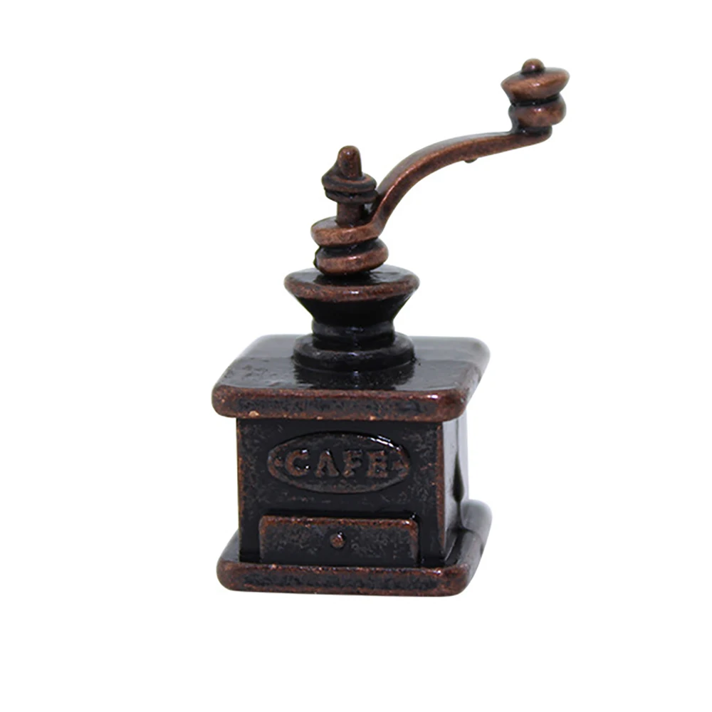 1/12 casa de bonecas miniaturas mini metal vintage moedor café modelo brinquedo para casa boneca acessórios decoração ob11 bjd