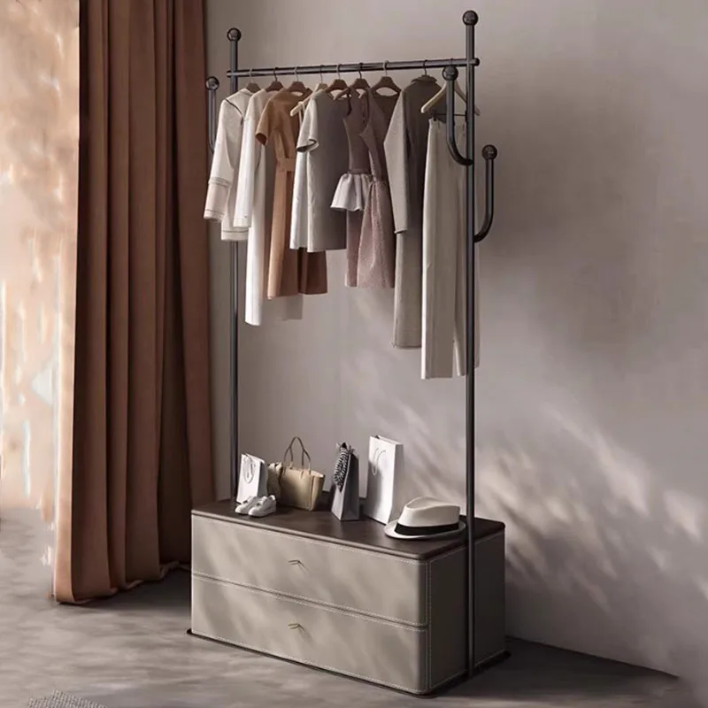 Floor Modern Coat Racks Wooden Standing Clothes Space Saving Open Luxury Hotel Coat Racks Hanging Perchero Living Room Furniture