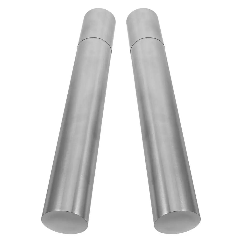 

2Pcs Document Tube Stainless Steel Metal Birth Certificate Holder Storage Cylinder Diploma Poster Scroll Organizer