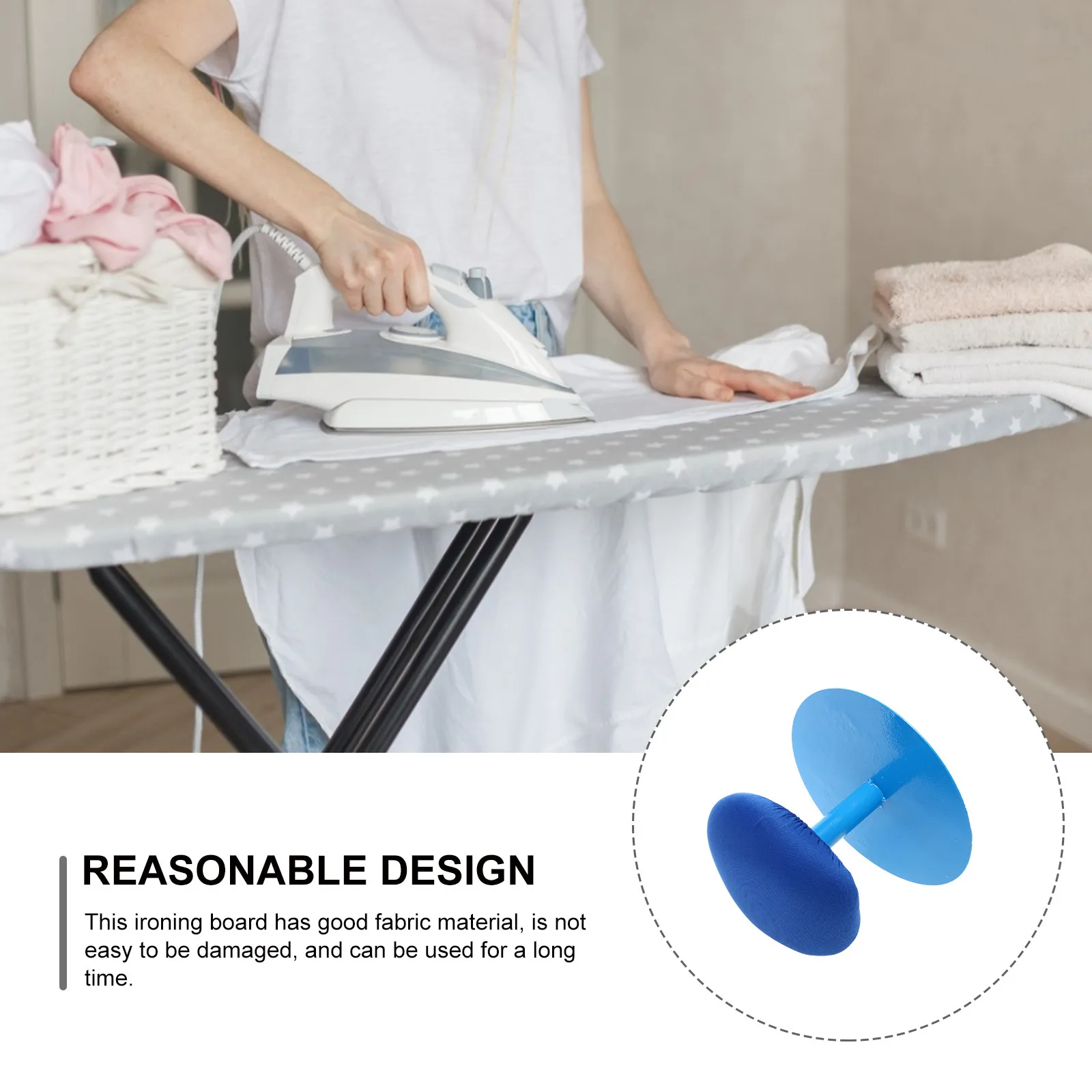Chest Ironing Stool Round Pressing Board Material Compact for Small Areas Home Dry-Cleaning Ironing Supply