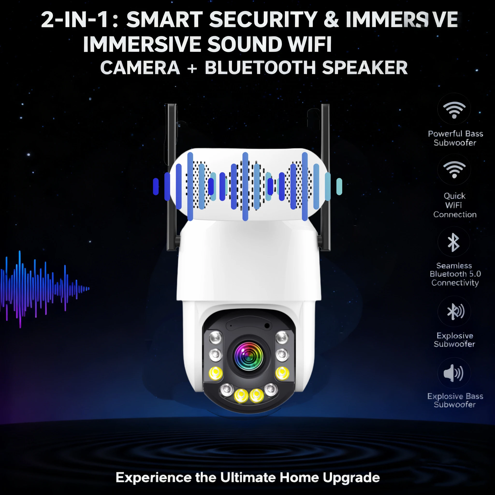 PTZ IP Security Camera 5MP ICsee Wifi 50X Zoom Outdoor Color Night Vision CCTV Video Surveillance Camera With Bluetooth Speaker