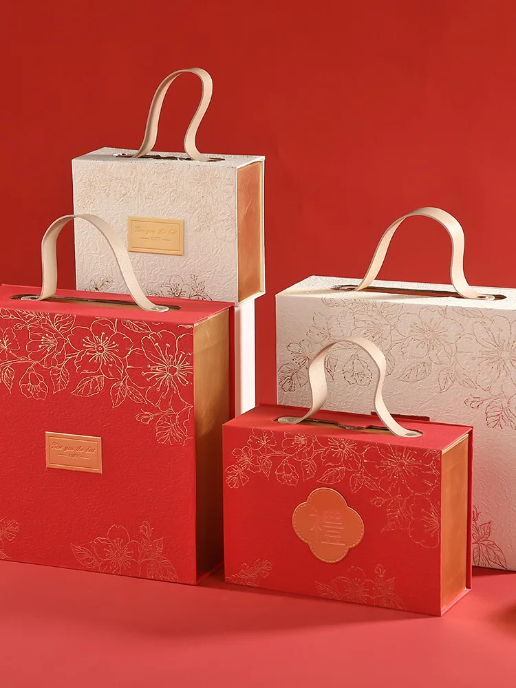 2026-new-premium-red-wedding-favor-box-handheld-heat-pressed-gold-character-printing-box-for-wedding-celebration-and-gifting