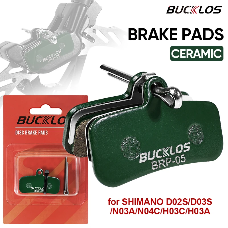 BUCKLOS MTB แผ่นดิสก์เบรคเซรามิคทนทานจักรยานเบรคไฮดรอลิกแผ่นดิสก์สําหรับ SHIMANO D02S N03A สวมใส่ดิสก์เบรค Pads