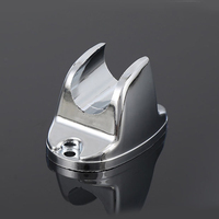 Silver electroplated shower holder, double size hand wheel and ingot shape shower holder, suitable for sanitary home bathroom