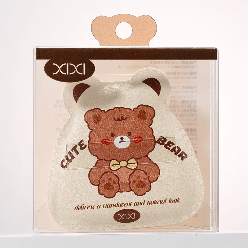 XIXI لينة رقيق مزج الإسفنج للمكياج لطيف الدب تصميم الاستخدام الجاف والرطب أداة التجميل للطلاب الجمال الأساسية