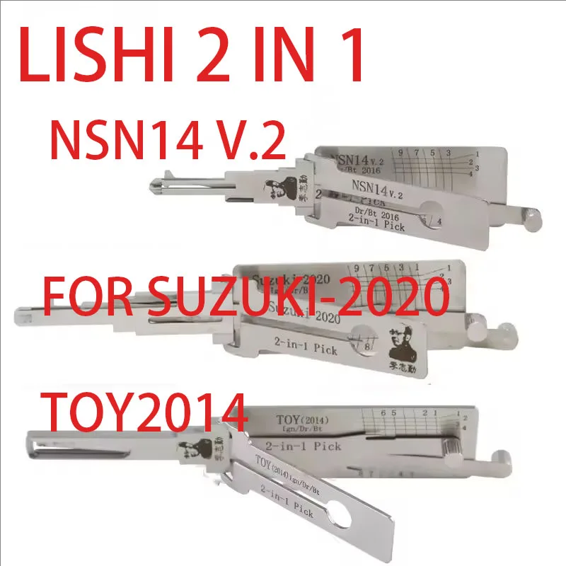 

2026 NEW Lishi 2 in 1 NSN14 NSN14reader NSN14ign for Renault v.2 SIP22 SSY3 for Suzuki-2020 SX9 TOY2 Track LOCKSMITH TOOL