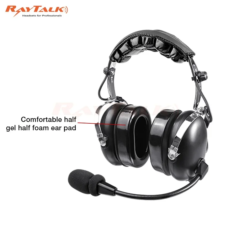 Aviation Pilot Communications Headset PNR Noise Cancelling aviation headset replacement for David Clark airplane headset