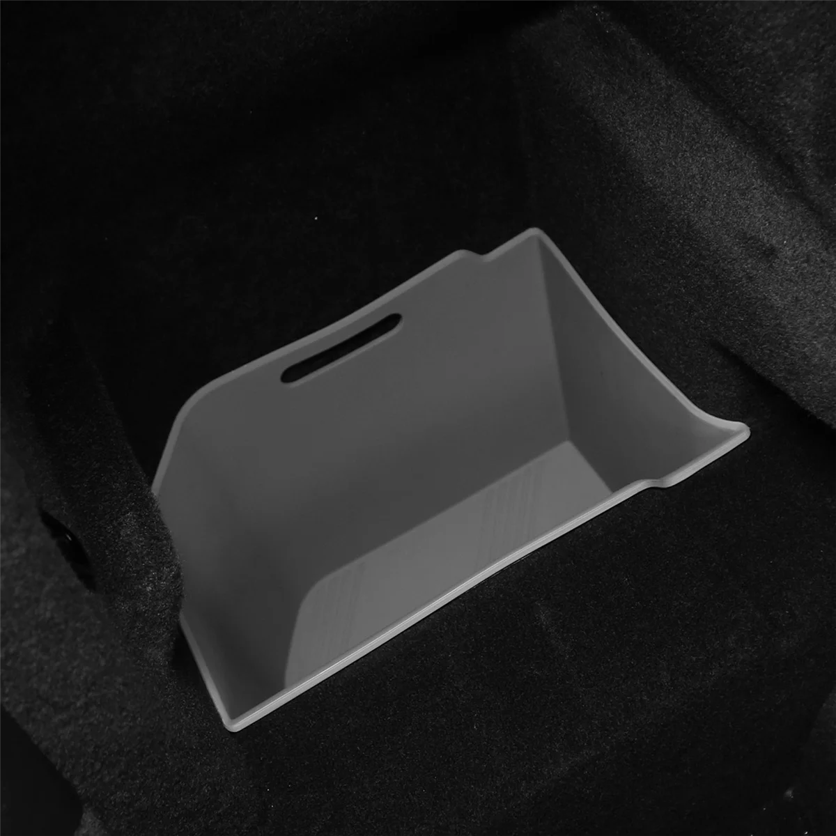 Trunk Side Storage Box for Tesla Model X 2023 Silicone Trunk Left Lower Storage Box Partition Stowing Tidying Grey