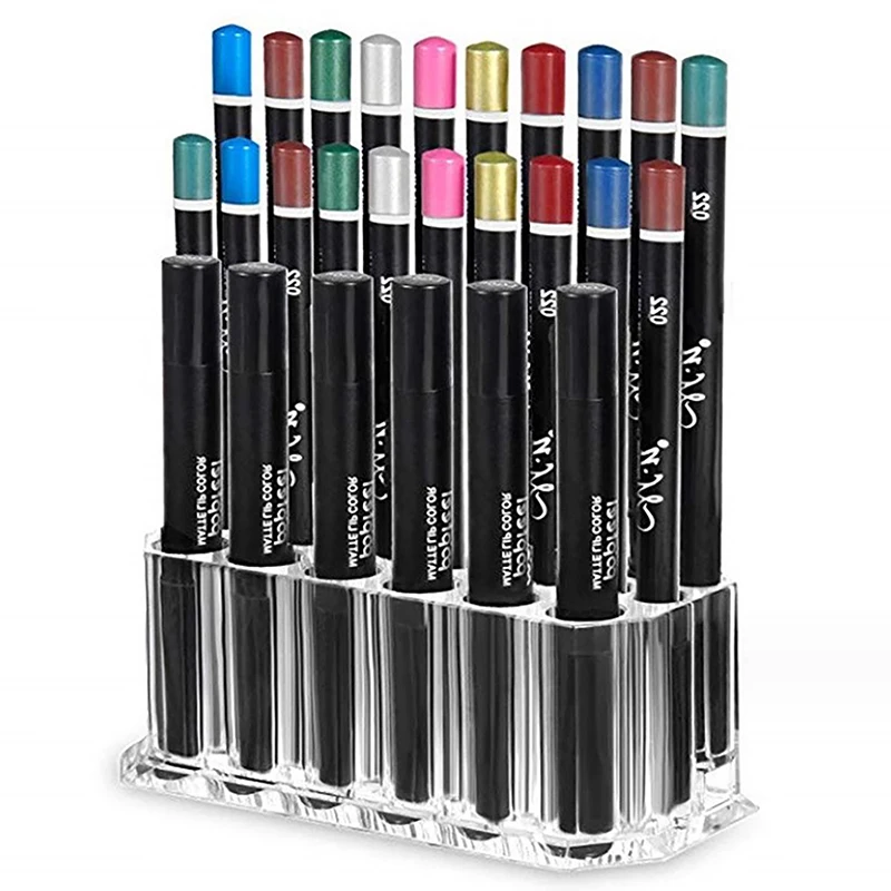 26-Loch Nagelkunst-Pinsel-Organizer, Desktop-Eyeliner-Halter, Kosmetik-Stifthalter, Acryl-Make-up-Pinselhalter, Präsentationsregal