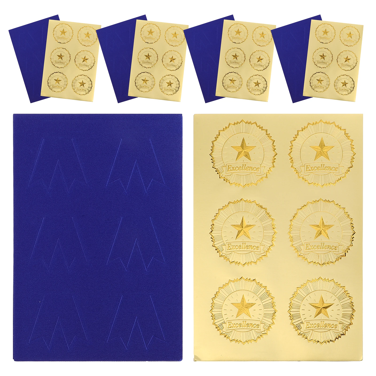 

30 Sets Certificate Seal European Design Medal Decoration Labels Graduation Award Sealing For Diplomas Envelope Sealer Embossed