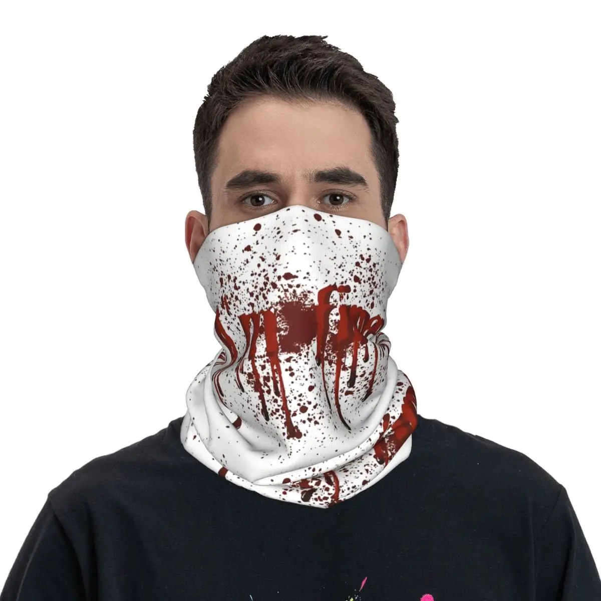 I AM Fine Blood Bandana para el cuello, bufanda blanca multiuso, sombreros de pesca, Unisex, Adulto, Invierno