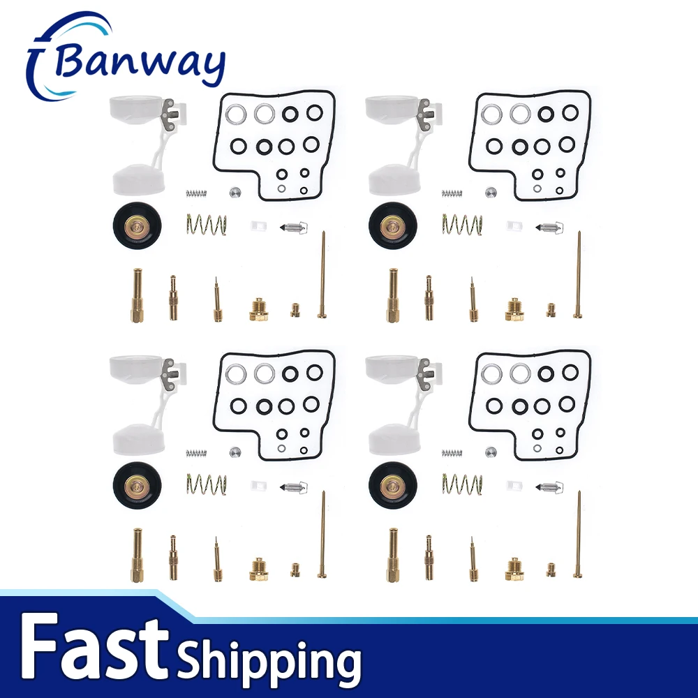 

4 комплекта для Honda GL1200 Goldwing 1200 Interstate Aspencade 1984-1987, комплект для ремонта карбюратора, комплект для восстановления карбюратора с поплавком