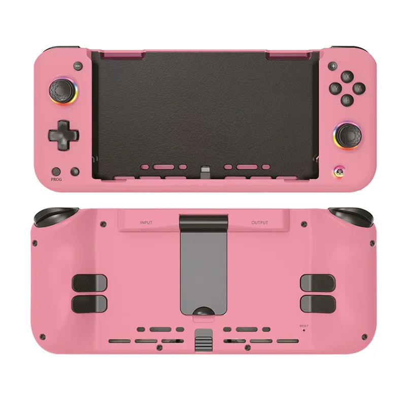 ABJF-Gaming Controller สําหรับสวิทช์ RGB Lighting,Dual Vibration,6-Axis Gyro คอนโทรลเลอร์เกมแบบมีสาย C