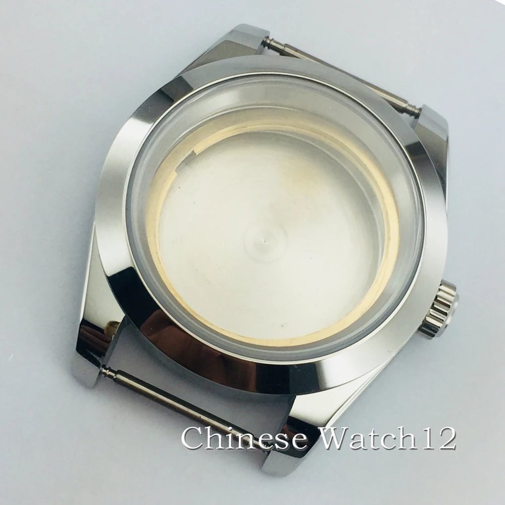 

36mm/40mm Steel Sliver Men Watch Case Fit NH35 NH36 ETA 2836 Miyota 8215 821A Mingzhu DG 2813/3804 Movement Case