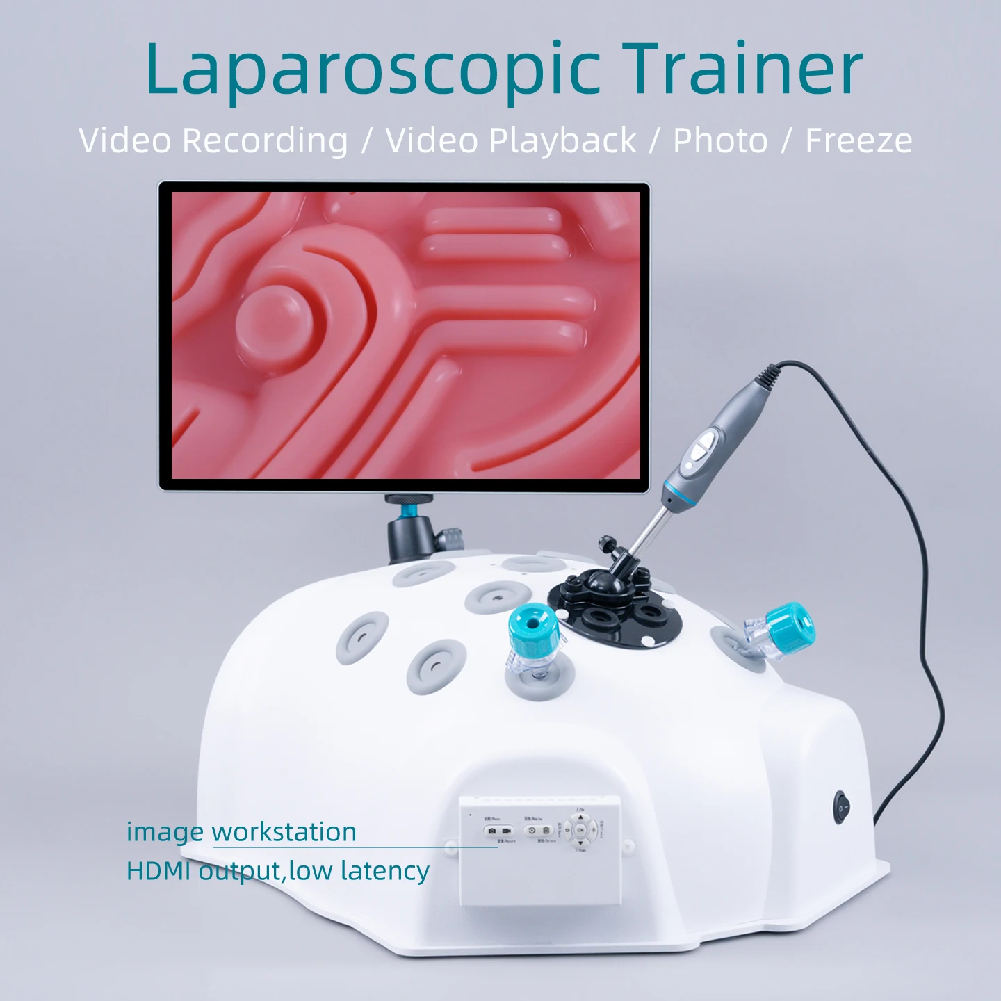 Laparoscopic Trainer Endoscopy Simulator With Medical Student Practice Skill Training Box HD And  Instruments