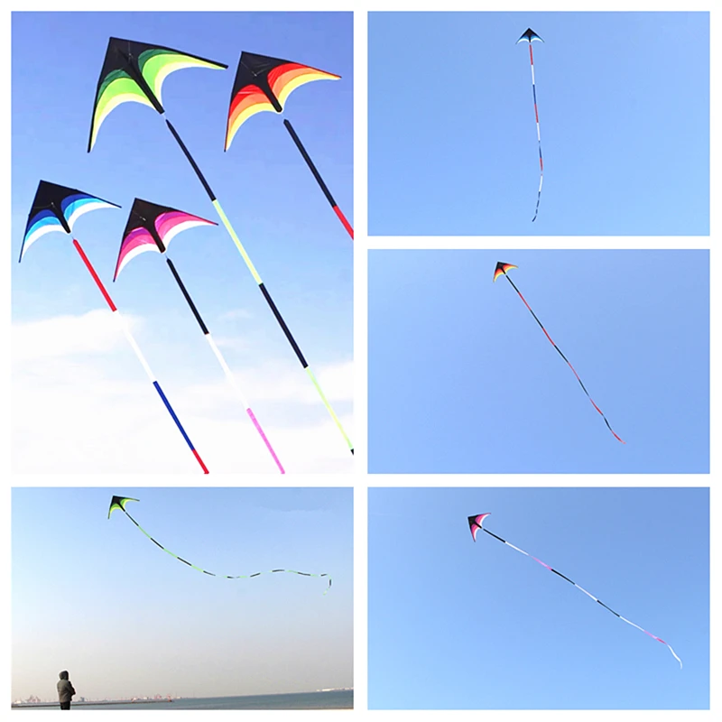 Kites Delta de 6m con colas, juguetes voladores para niños, tela de nailon ripstop, pipa profesional weifang, fábrica de pipas, pipa de pesca