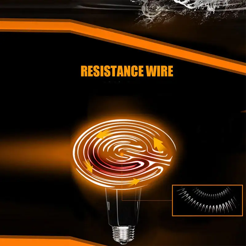 1PC 25W 50W 75W 100W 150W 200W Far Infrared Pet Heating Lamp Ceramic 110V 220V Reptile Turtle Brooder Bulb Heat Light Bulb