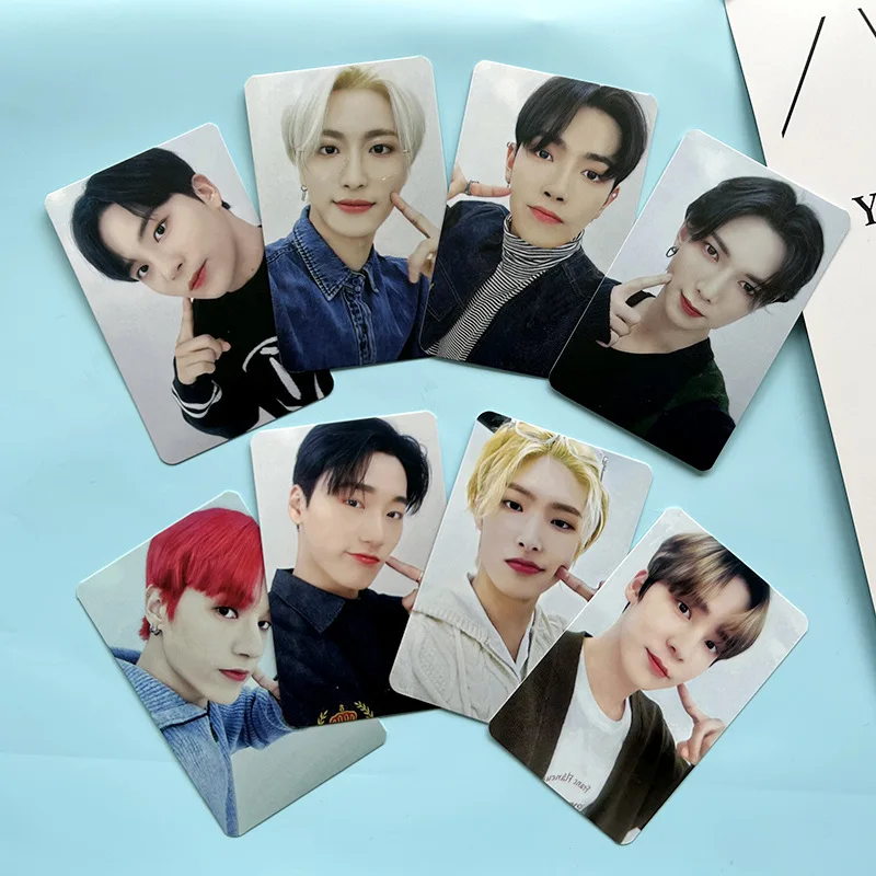 13Pcs/Pack KPOP ATEEZ Photocard Lanyard Acrylic Keychain Metal Badge Combo Suit San Yunho Mingi Fans Collcetibles Creative Gifts