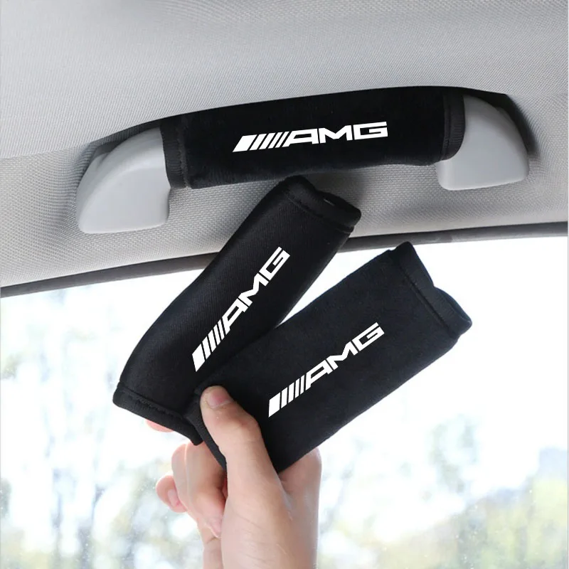 

2pcs Soft Plush Car Roof Armrest Non-slip Car Handle Protector For Mercedes Benz AMG W204 W205 W203 W211 W212 W213 W201 W210 W12
