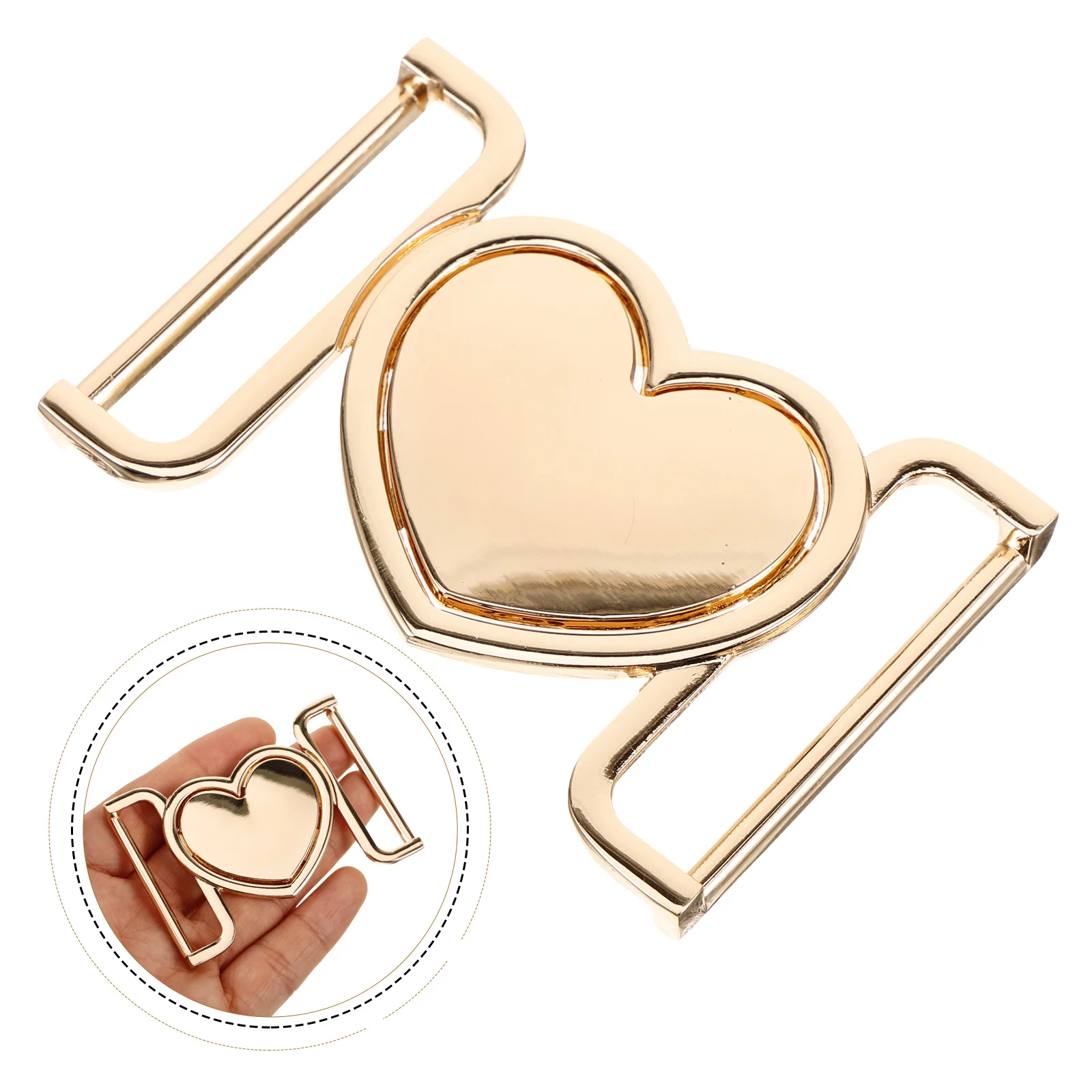 Cierre de Metal con palanca en forma de corazón para abrigo, cárdigan, suéter, abrigo, botones de cierre, chal, accesorios de ropa Diy