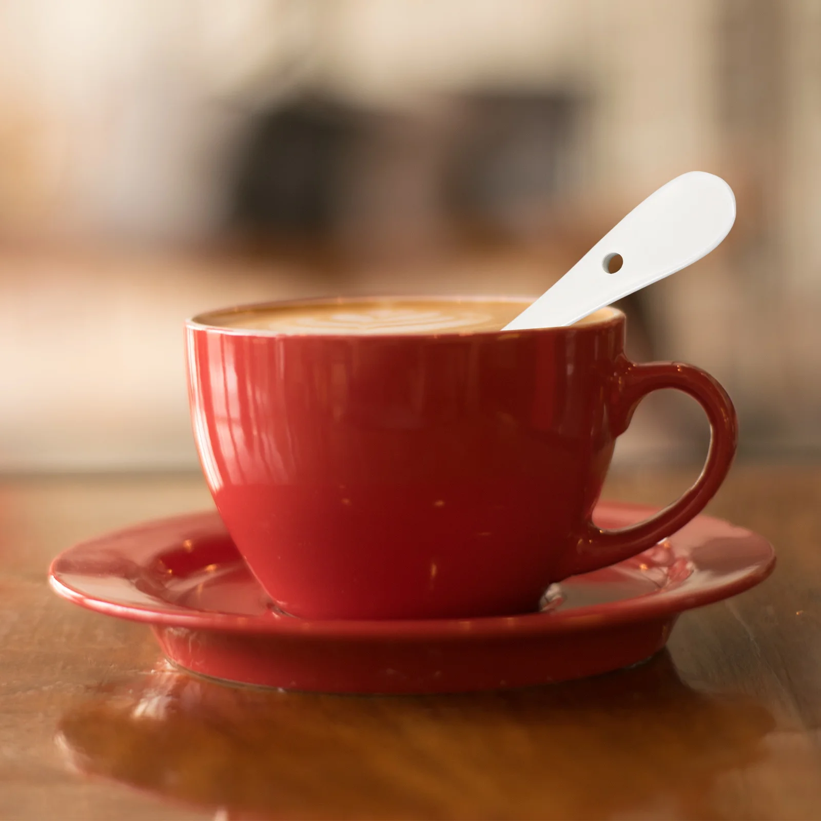 

6Pcs Long-Lasting Ceramic Coffee Spoons for Household Supplies and Restaurant Use White Dessert Cake Spoons Household Supplies