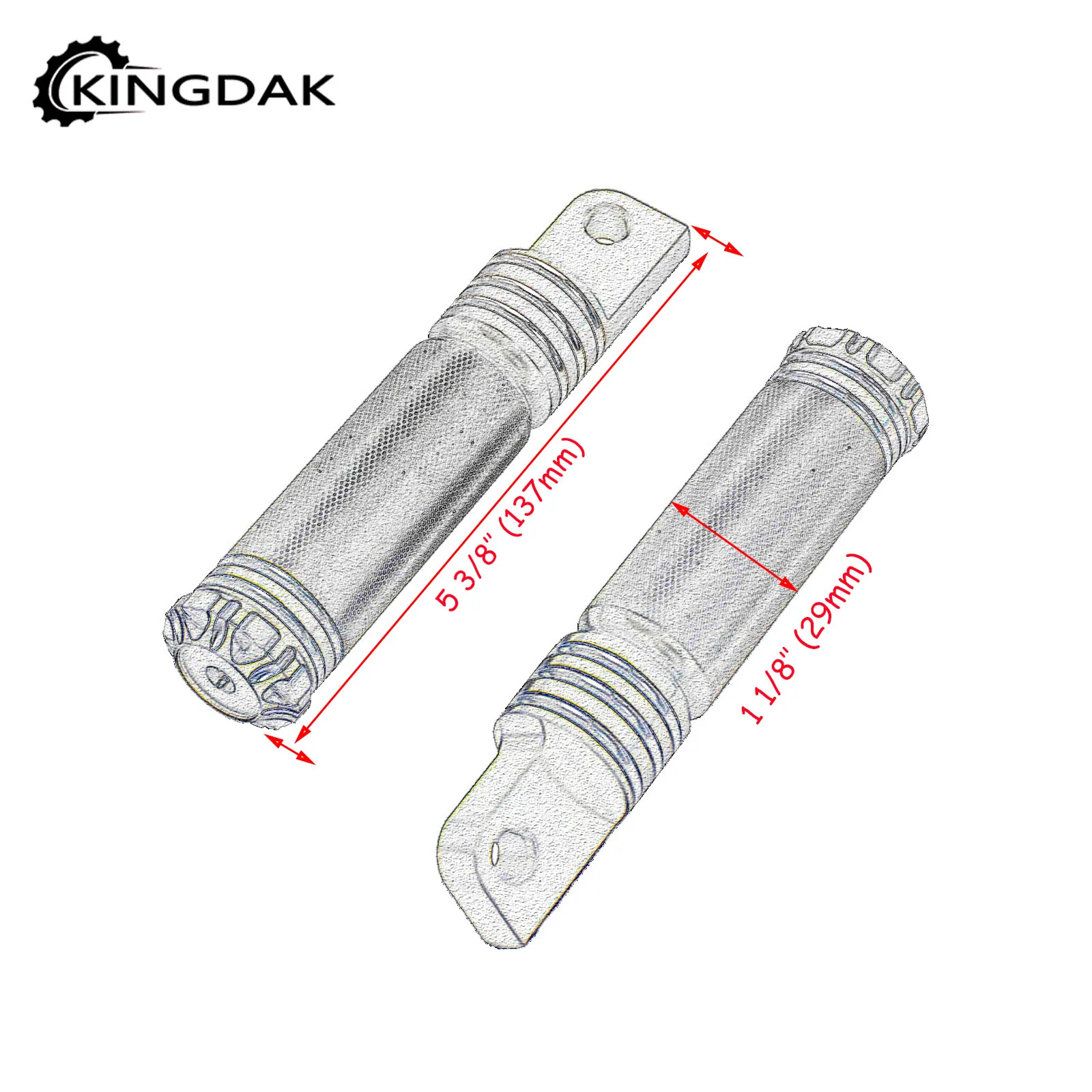 Motorcycle Foot Peg Footrest Pedal Shifter Peg Nail Kits Fit For Harley Sportster XL Dyna Breakout Softail Touring Glide