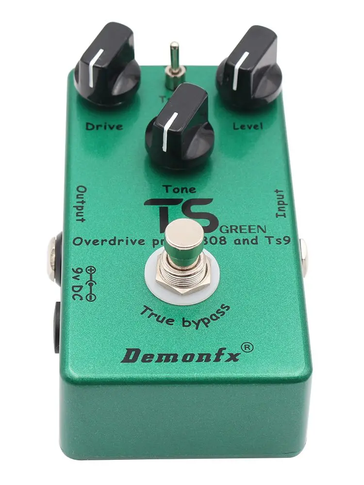 Demonfx-Pédale de chœur à distorsion 2 en 1 faite à la main, revelTS9 et TS808 Overdrive Tube Red, True Bypass