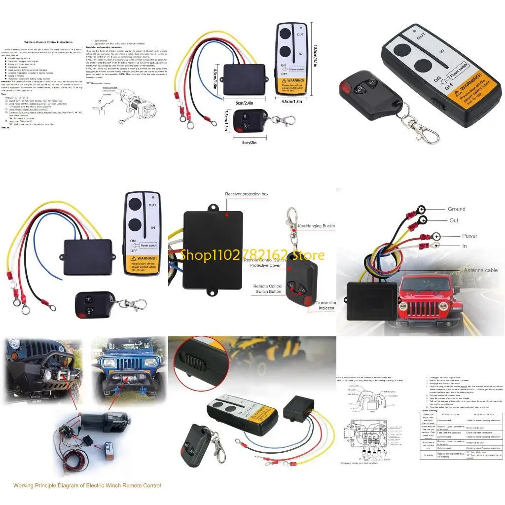 

547B Handset Switch Controller Receiver for ATV Truck SUV Winch Control System