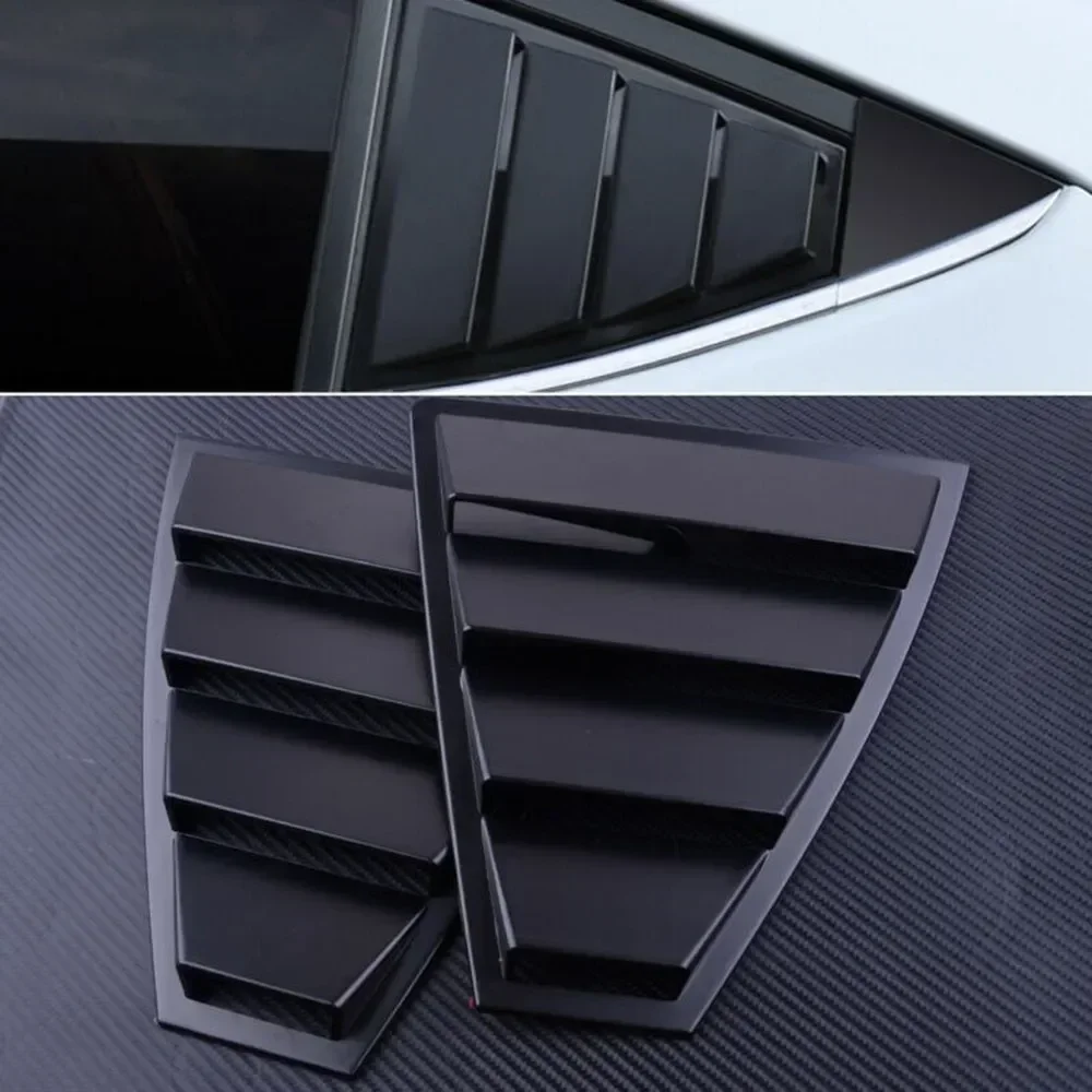 2 PCS Rear Quarter Side Window Louvers Vent Cover Panel Trim Fit For Hyundai Elantra 2017 2018 2019