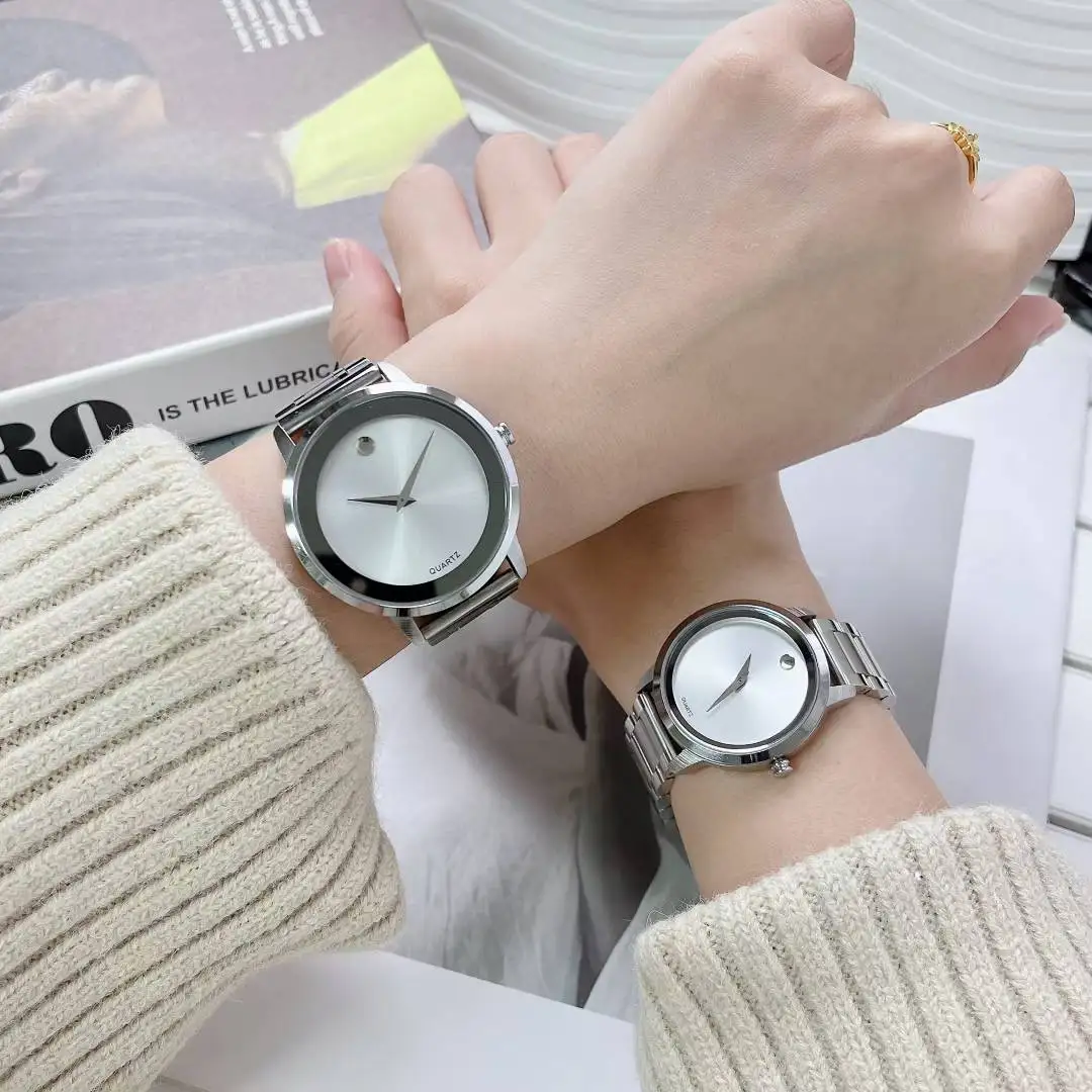 ساعات HUMPBUCK من الفولاذ المقاوم للصدأ للرجال كوارتز ساعة رجالية بسيطة مع قرص بسيط بدون أرقام