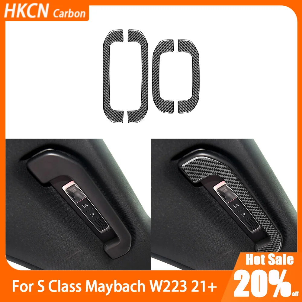 

For Maybach S Class W223 21+ Carbon Fiber Car Accessories Storage Sunroof Handle Panel Interior Cover Trim Sticker Modification